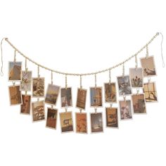 PRICES MAY VARY. Intimate Design: photo hanging display with clips comes with 11 clips, when you have more photos to display, on the basis of the 11 clips, we will give you another 11 clips and hemp rope (a total of 22 clips) ), the gift is longer than the original hanging length, and the hanging position is up to you. Wide Range of Uses: You can use it to hang photos showing the little things and moments in your life. Can also be used for hanging postcards, holiday cards, art paintings or any c Hanging Photo Display, Photo Wreath, Boho Rainbow Classroom, Photo Frame Decoration, Friends Picture, Style Collage, Wood Clips, Textile Wall Hangings, Wooden Bead Garland