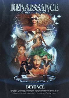 the movie poster for renassancee is shown in front of a disco ball