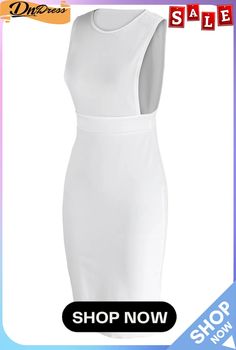 Black Fashion Sexy Solid Patchwork O Neck Sleeveless Dress Dresses White Sleeveless Stretch Bandage Dress, Chic Sleeveless Bodycon Bandage Dress, White Sleeveless Bandage Dress For Spring, White Sleeveless Bandage Dress For Date Night, White Sleeveless Bandage Dress For Night Out, White Sleeveless Spring Bandage Dress, Chic Sleeveless Bandage Dress For Night Out, Elegant Sleeveless Bandage Dress For Spring, Elegant Sleeveless Summer Bandage Dress