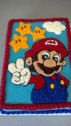 there is a cake made to look like mario