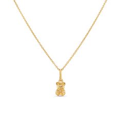 Adorn yourself with the perfect symbol of joy and tenderness, this beautiful 14k Gold Teddy Bear Necklace. Crafted with gleaming 14k yellow gold, it's sure to bring a smile to your face each time you wear it! Gold Teddy Bear, Teddy Bear Necklace, Bear Necklace, A Smile, Teddy Bear, Yellow Gold, Chain, Yellow, Gold