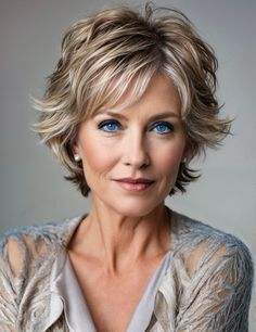 Hairstyles Short Hairstyles Women - Short Hair Cuts with Bangs - Short Hair Cuts Styles - Short Hair Cut Style Short Hairstyles With Curls, 2024 Short Bob Hairstyles, Short Blonde Hair Cuts For Women, Hair For Women Over 60 Aging Gracefully, Texturized Bangs, Short Hair Cuts Styles, Short Hair Cuts With Bangs, Sharon Stone Short Hair, Hair Cuts Styles