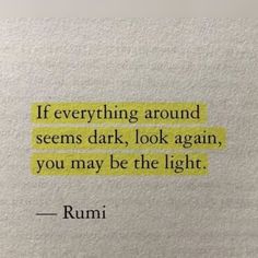 a piece of paper with the words rumi written in yellow and black on it