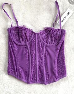 Purple Corset Top, Urban Outfitters Corset Top, Purple Corset, Strappy Crop Top, Black Mesh Top, Lightweight Tops