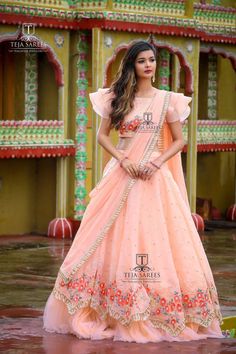 New Model Lehanga, Half Saree Lehenga, Designer Bridal Lehenga, Half Saree Designs