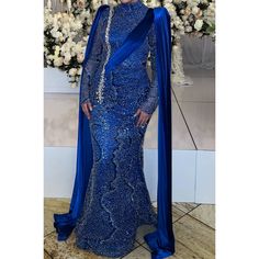 This Dress Is A Custom Baron Dress. It Is One Of A Kind And Is Heavily Beaded With Long Velvet Cape Sleeves. The Dress Fits A True Size 8. Royal Blue Long Sleeve Gown For Banquet, Royal Blue Long Sleeve Dress For Banquet, Royal Fitted Dress For Banquet, Royal Blue Long Sleeve Evening Dress, Blue Evening Dress For Banquet, Royal Ball Gown For Banquet, Royal Long Sleeve Fitted Gown, Royal Long Sleeve Fitted Dresses, Blue Evening Gown For Banquet