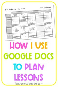 the google doc's lesson plan with text overlay