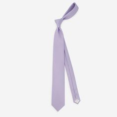 Pairing a trending wedding color that is synonymous with warmer weather makes our Grosgrain lavender silk tie the perfect big day accessory. | Men's Tie Bar: Grosgrain Solid Frosted Tie - Skinny, In Lilac, Silk Elegant Lavender Ties For Formal Occasions, Lilac Ties Groomsmen, Light Purple Ties For Men, Elegant Lavender Standard Tie, Lavender Bow Tie, Lavender Silk, Trending Wedding, Men's Tie, Tie Bar