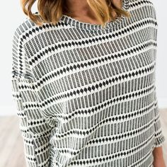 Courtyard Sweater Black White, Pattern, Closet