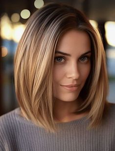 Κούρεμα Bob, Gorgeous Hair Color, Blonde Hair Inspiration, Shoulder Length Hair Cuts, Haircuts For Medium Hair, Brown Blonde Hair, Hair Stylist Life, Medium Hair Cuts, Shoulder Length Hair