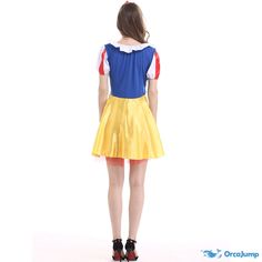 OrcaJump - Female sense Party Snow White performance clothing game uniform role-playing - Final Sale Short Sleeve Cosplay Costume For Costume Party, Multicolor Carnival Cosplay Costumes, Fitted Short Sleeve Cosplay Costume For Events, Fitted Cosplay Costume For Carnival, Fitted Short Sleeve Costumes For Cosplay Events, Fitted Short Sleeve Costumes For Cosplay, Fitted Short Sleeve Costume For Cosplay, Fitted Short Sleeve Cosplay Costumes, Fitted Multicolor Cosplay Costume For Costume Party