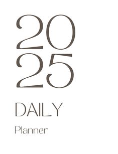 the daily planner is shown in black and white, with text that reads 205 daily planner