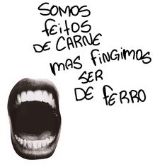 an open mouth with the words written in spanish above it and below it is a black and white photo