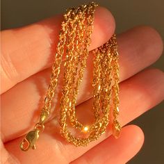 18k Yellow Gold Triple(3) Strand Necklace. It’s Pure 18k Gold And Stamped 750 Which Is 18k Gold Indication. Length Shown In Pictures. Necklace Isn’t Worn And Like New Condition,Just Stored In A Jewelry Box. Solid Weight Of 6.7 Grams. Ask If Any Questions Prior To Purchase Please Check My Other 18k,14k,10k Gold Items Thanks Gold Items, 18k Gold Necklace, Multi Strand Necklace, Strand Necklace, Multi Strand, 10k Gold, Red Gold, Red Yellow, Womens Jewelry Necklace