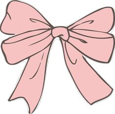 a pink bow on a white background