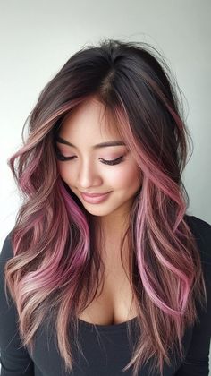 Create a stunning look with a rose gold ombre that beautifully complements tan skin. Visit our page for tips on achieving this gradient effect. Save this pin for ombre inspiration! Tags: #RoseGoldOmbre #HairColor #TanSkin Rose Gold Hair Ombre, Hair Color For Brown Skin, Pink Ombre Hair, Rose Gold Ombre, Peekaboo Hair, Gold Ombre, Hair Mistakes, Pink Highlights, Pretty Hair Color