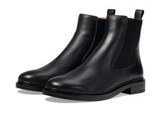 Madewell The Benning Chelsea Boot - Women's Boots : True Black : Add a classic touch to any outfit with the Madewell The Benning Chelsea Boot. MWL Cloudlift Lite padding. Man-made sole. Leather lining and upper. Pull tabs on back. Round toe silhouette. Stretch gores. Imported. Measurements: Heel Height: 1 in Weight: 15.5 oz Circumference: 12 in Shaft: 5 1 4 in Product measurements were taken using size 7, width M. Please note that measurements may vary by size. Chelsea Boots Black, Womens Black Boots, Chealsea Boots, Chelsea Boot Outfit, Best Chelsea Boots, Heeled Chelsea Boots, Chelsea Boots Women, Black Boots Women, Black Chelsea Boots