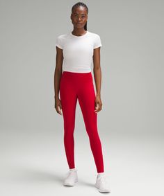 Swift Speed High-Rise Tight 28" | Women's Leggings/Tights | lululemon Red Neon, Lululemon Align Leggings, Running Accessories, Leggings Hoodie, Red Leggings, High Rise Pants, High Rise Leggings, Lululemon Leggings, Black Friday Shopping