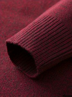 Russoo - Professional Mens Zip-Up Knit Sweater: Long Sleeve Pullover for Business Casual Attire, Ideal for Winter and Fall Seasons Winter Burgundy Knit Sweater, Winter Burgundy Turtleneck Sweater, Burgundy Knit Sweater For Layering, Cozy Burgundy Winter Sweater, Winter Knit Polo Sweater With Ribbed Cuffs, Casual Attire, Sweater Long Sleeve, Fall Season, Long Sleeve Pullover