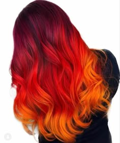 Flame Hair, Multicolor Hair, Wild Hair Color, Fire Hair