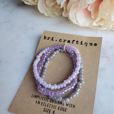 Perfect for the purple lover in your life, this stretch seed bead set delivers all the lavender vibes. Lilacs and iridescence create the perfect combo for all your pastel dreams. (Bracelet sold as a set)Size shown: 7 inches Strung on pre-stretched bracelet material. SIZINGThe sizing chart is the standard for stretch bracelets. Since material is pre-stretched there is some leeway or give as far as how the bracelet fits on your wrist. TIP FOR MEASURING: Best rule of thumb when measuring your wrist Lavender Bracelets With Tiny Beads For Gift, Lavender Beaded Bracelet With Tiny Beads For Gifts, Adjustable Lavender Beaded Bracelets With Tiny Beads, Lavender Beaded Bracelets With Round Beads As Gift, Purple Tiny Beads Beaded Bracelets As Gift, Adjustable Lavender Bracelet With Tiny Beads, Adjustable Lavender Beaded Bracelets, Adjustable Lavender Beaded Bracelet With Round Beads, Lavender Beaded Bracelets With Adjustable Round Beads