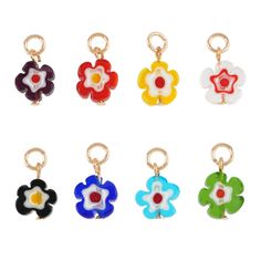 Buy the Multicolor Glass Flower Charm Set by Bead Landing™ at Michaels. Create an adorable necklace, earrings or a bracelet with this multicolor glass flower charm set from Bead Landing. For a quick outfit embellishment just slide the charm onto a simple chain or ribbon and style as desired. Create an adorable necklace, earrings or a bracelet with this multicolor glass flower charm set from Bead Landing. For a quick outfit embellishment just slide the charm onto a simple chain or ribbon and styl Bead Landing, Simple Chain, Quick Outfits, Charm Set, Flower Charm, Necklace Earrings, Charm Jewelry, Embellishments, Charms