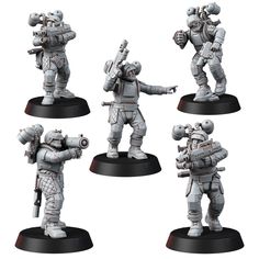 Details:  28mm Airborn Squad, Consists of 5 Troopers. (Bases not included)   Suitable for any Sci-Fi Table top board game.  High quality Australian 3D printed miniatures made from premium resin for table top games. We are a licensed merchant for Red Pilgrim Miniatures.   Miniatures are unpainted, unassembled. Printed supports have been removed after printing to ensure you receive the cleanest prints. Generally very little clean up is required, if we have missed any supports a sharp knife and cli Top Board Games, Wargaming Table, 3d Printed Miniatures, Table Top Games, Astra Militarum, Sharp Knife, Top Games, 40k Artwork, Warhammer 40k Artwork