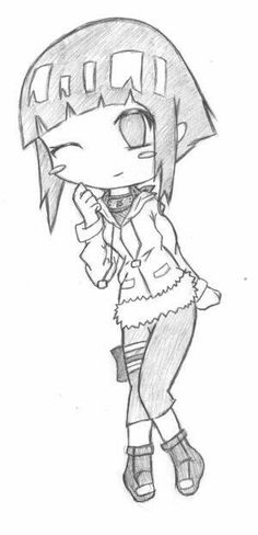 a drawing of an anime character holding a cell phone in one hand and looking at the camera