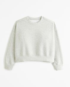 Women's YPB neoKNIT Relaxed Crew | Women's Tops | Abercrombie.com Grey Material, Gift List, Christmas 2024, Crew Sweatshirts, Active Women, Waist Length, Hoodie Top, Secret Santa, Casual Wardrobe