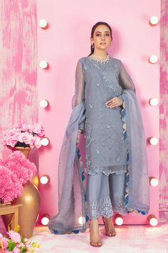 Symphony Silk Thread Embroidery, Net Shirt, Pakistani Bridal Dress, Pakistani Women Dresses, Pakistani Dresses Online, Organza Lace, Designer Outfit, Pure Chiffon, Embroidered Border