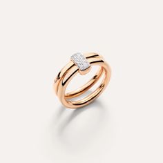 Pomellato Pomellato Together Ring | Pomellato Online Boutique US Luxury Rose Gold Pave Diamond Ring, Luxury Rose Gold Diamond Ring With Pave Setting, Luxury Rose Gold Diamond Ring With Polished Finish, Rose Gold Diamond Rings With Pave Setting, Luxury Rose Cut Diamond Ring In Rose Gold, Luxury Rose Gold Diamond Ring With Rose Cut, Luxury 14k Rose Gold Diamond Ring With Accents, Luxury Rose Gold Diamond Promise Ring, Luxury Rose Gold Promise Diamond Ring