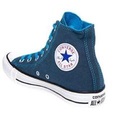 Converse Chuck Taylor All Star Dark Wash Neons Hi Top Sneakers Trainers Canvas Shoes. The Color Is Atomic Blue ( Dark Wash Blue With Bright Neon Blue Stitching, Lining And Laces). Size 8 Women’s, 6 Men’s. New In Box. Blue Lace-up High-top Sneakers With Vulcanized Sole, Blue High-top Sneakers With Laces, Blue High-top Sneakers, Blue Converse Sporty High-top Sneakers, Blue Casual High-top Sneakers With Vulcanized Sole, Sporty Blue Converse High-top Sneakers, Casual Blue High-top Sneakers With Vulcanized Sole, Blue Casual High-top Sneakers With Laces, Blue Vulcanized Sole Lace-up Canvas Shoes