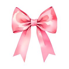 a pink bow on a white background