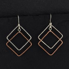 large geometric dangle earrings Silver Hypoallergenic Copper Earrings, Elegant Silver Hoop Earrings In Copper, Elegant Silver Hoop Earrings With Copper, Elegant Silver-colored Copper Hoop Earrings, Copper Earrings, Geometric Earrings, Statement Earrings, How To Introduce Yourself, Sterling Silver Earrings