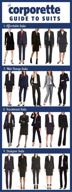 Whether you're looking for a stylish interview outfit, courtroom attire, or an investment suit with that "corner office chic" look, check out our roundup of the best women's suits of 2018. We're also asking the readers what their power suits are, as well as what their favorite interview suit or work outfit is! Courtroom Attire, Suit For Ladies, Interview Suits, Interview Attire, Womens Professional Fashion, Women In Business, Womens Fashion Casual Fall, Womens Fashion Casual Winter