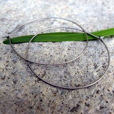 titanium hoops-- custom size earrings-- primitive series-- handmade by thebeadedlily Gold Platinum, Custom Sizing, Silver Gold, Platinum, Bangles, Hoop Earrings, Pure Products, Silver, Gold