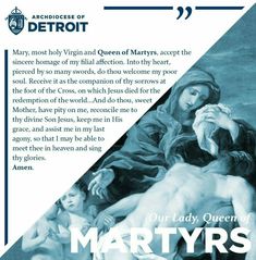 an ad for the catholic church depicting mary and jesus