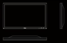 Resultado de imagem para tv autocad Flatscreen Tv, The Unit