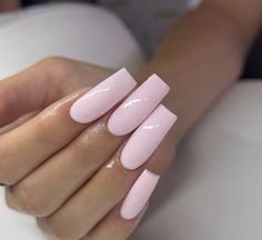 Plain Acrylic Nails, Kylie Nails, Acrylic Nails Nude, Makeup Colorful, Long Square Nails, Makeup Simple, Plain Nails