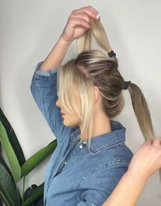 Fancy Ponytails For Long Hair, How To Style A High Ponytail, Dressy Ponytail Hairstyles For Long Hair, Lifted Ponytail Hair Hacks, Fine Hair Ponytail Hairstyles, How To Ponytail, How To Make A High Ponytail, Diy High Ponytail, Straight Hair Ponytail Ideas