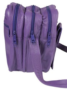 Unisex Purple Leather "Carry All" Bag, Large Trendy Purple Leather Bag, Luxury Large Capacity Purple Shoulder Bag, Large Capacity Purple Shoulder Bag For On-the-go, Purple Soft Leather Bag, Large Capacity Purple Leather Bag, Purple Leather, Carry All Bag, The Purple, Sling Backpack