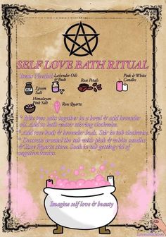 Self Love Bath, Witchcraft Spells For Beginners, Spells For Beginners, Magia Das Ervas, Wiccan Magic, Grimoire Book, Wiccan Witch