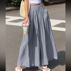 Stunning Wide Leg Pants Comfortable And Lightweight. Pastel Blue, Leg Pants, Wide Leg Pants, Pant Jumpsuit, Wide Leg, Color Blue, Pants For Women, Spring Summer, Pastel