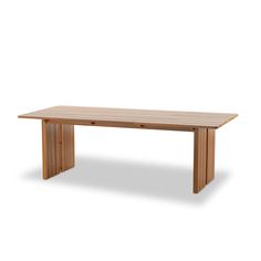 a wooden table on a white background