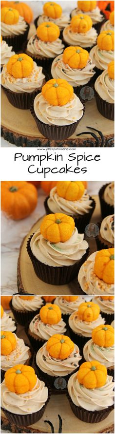 pumpkin spice cupcakes with cream cheese frosting