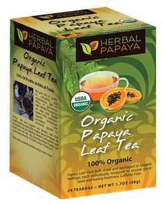 organic papaya leaf tea from central pahanga, usa - 24 tea bags