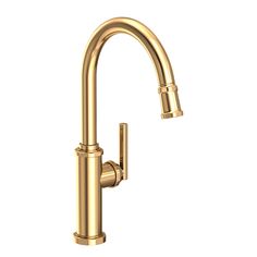 a gold faucet on a white background with clipping for the side view