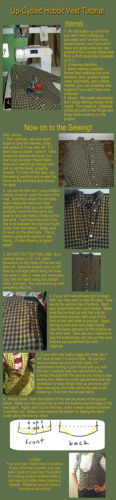 the instructions for how to sew an up - cycled hat with no sewing machine