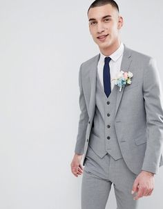 Groom And Best Man Suits, Latest Wedding Suits, Male Suits, Summer Wedding Suits, Caribbean Wedding, Slim Suit, The Butcher, Grey Suit, Romantic Boho