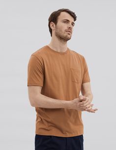 Pocket T Shirt | håndværk Relaxed Fit Brown T-shirt With Pockets, Brown Cotton T-shirt With Pockets, Brown Relaxed Fit T-shirt With Pockets, Pocket T Shirt, Classic American Style, The Wall Street Journal, Simply The Best, Tshirt Pattern, Plain Tshirt